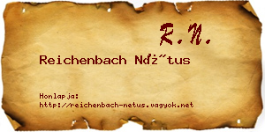 Reichenbach Nétus névjegykártya